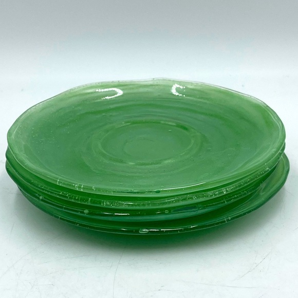 Consolidated Glass: Pattern”CSGCATJA” Catalonian Jade Green 6”Bread Butter Plate - Picture 3 of 15
